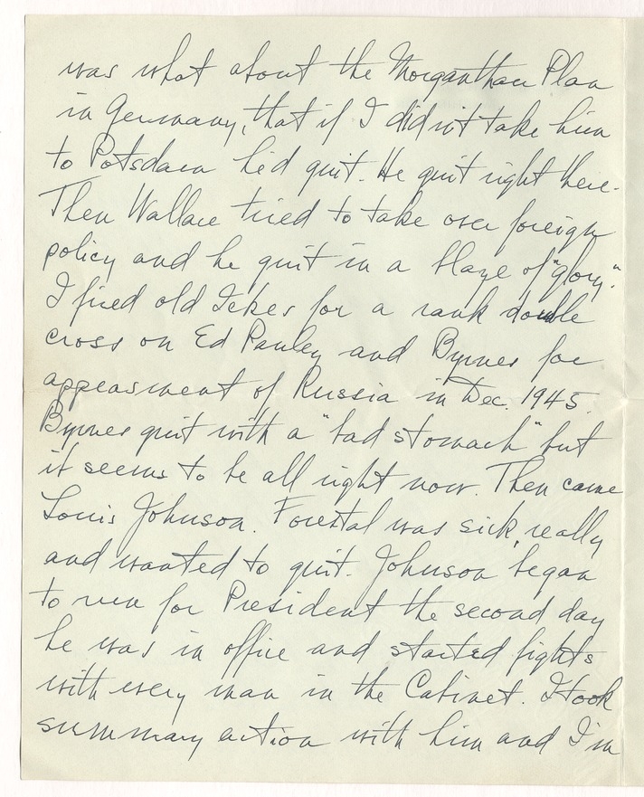 Letter from President Harry S. Truman to Martha Ann Truman