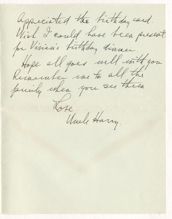 Letter from President Harry S. Truman to Martha Ann Truman