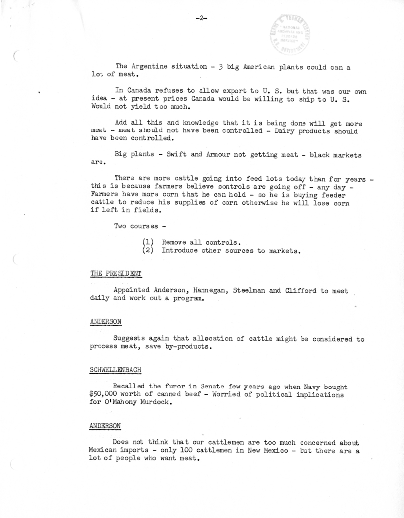 Cabinet Meeting Minutes
