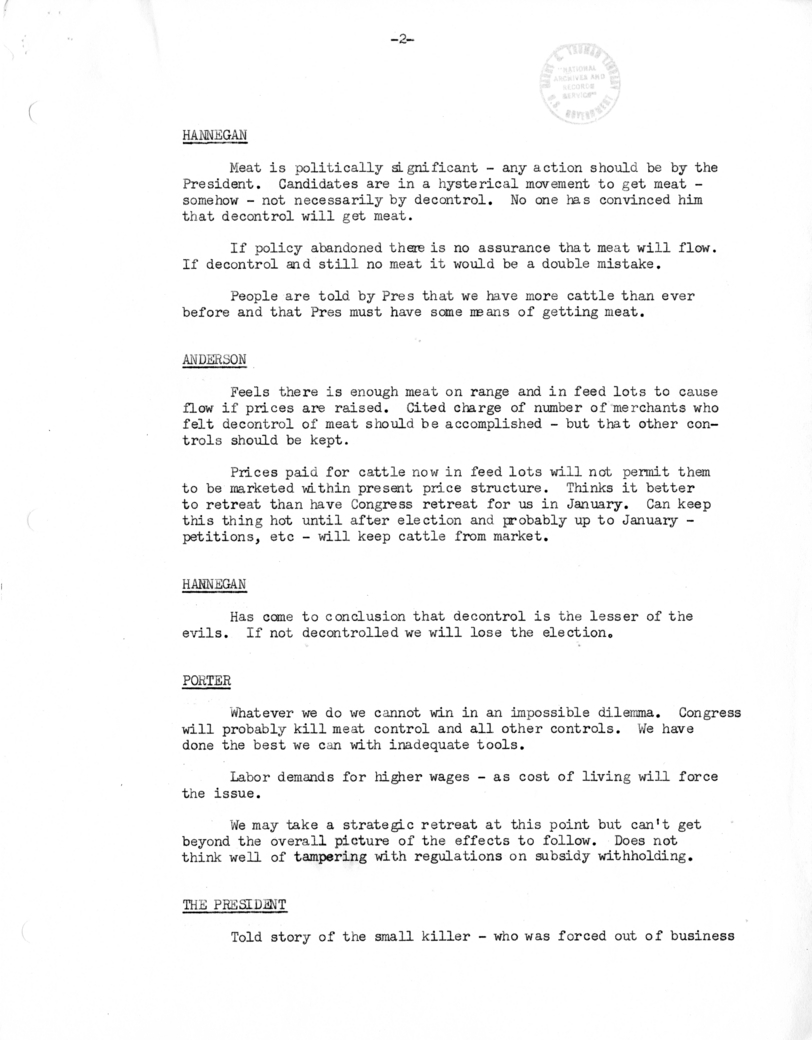 Cabinet Meeting Minutes