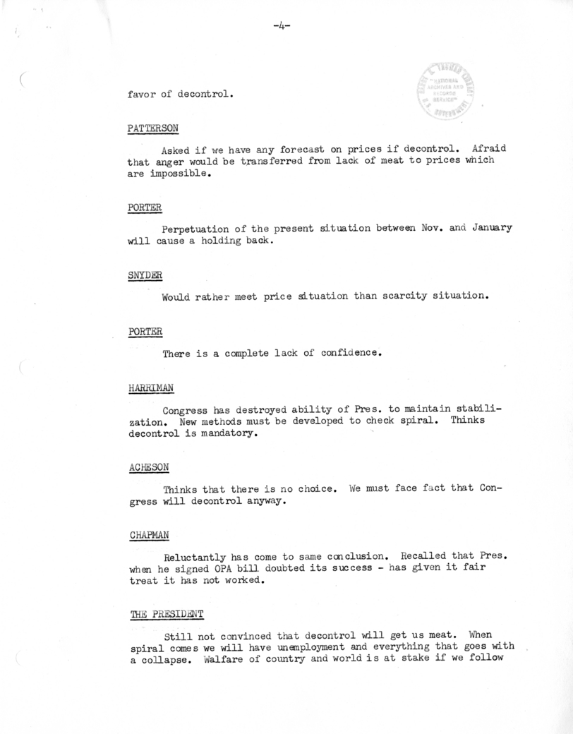 Cabinet Meeting Minutes