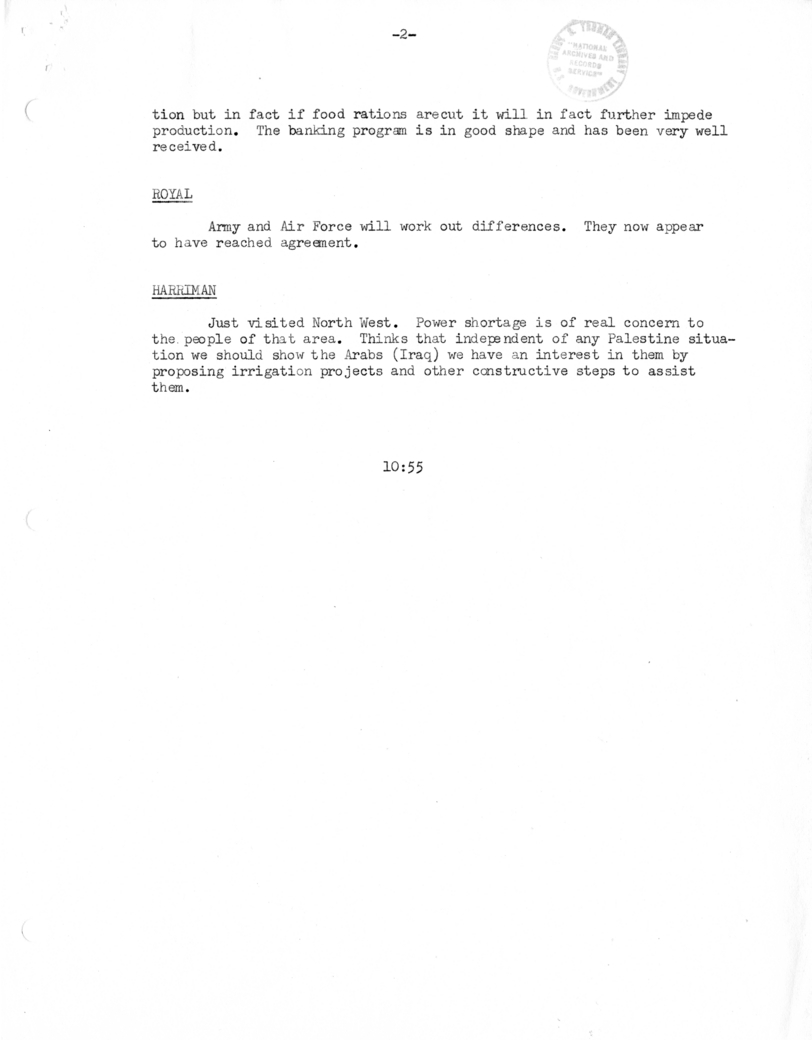 Cabinet Meeting Minutes