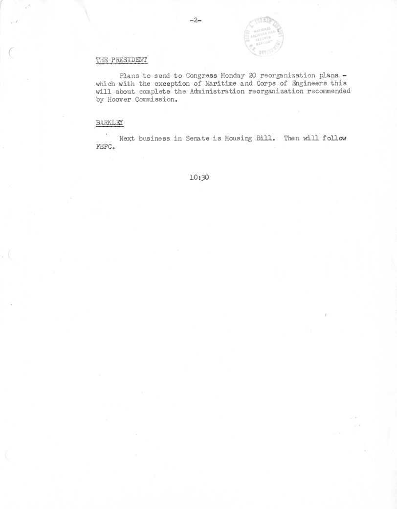 Cabinet Meeting Minutes