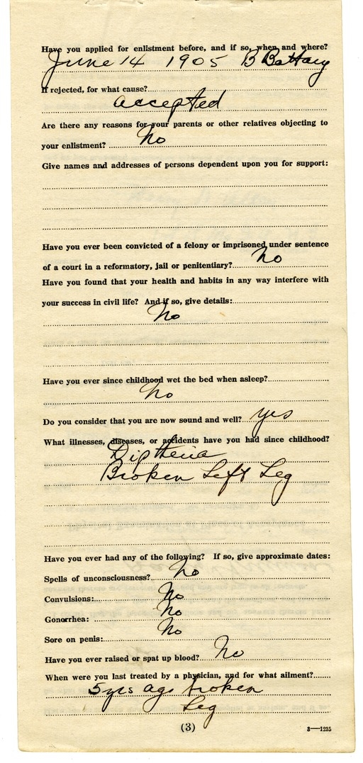 Report of Physical Examination of Harry S. Truman