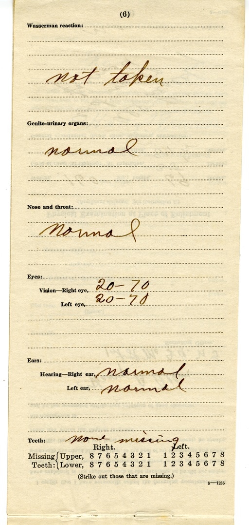 Report of Physical Examination of Harry S. Truman