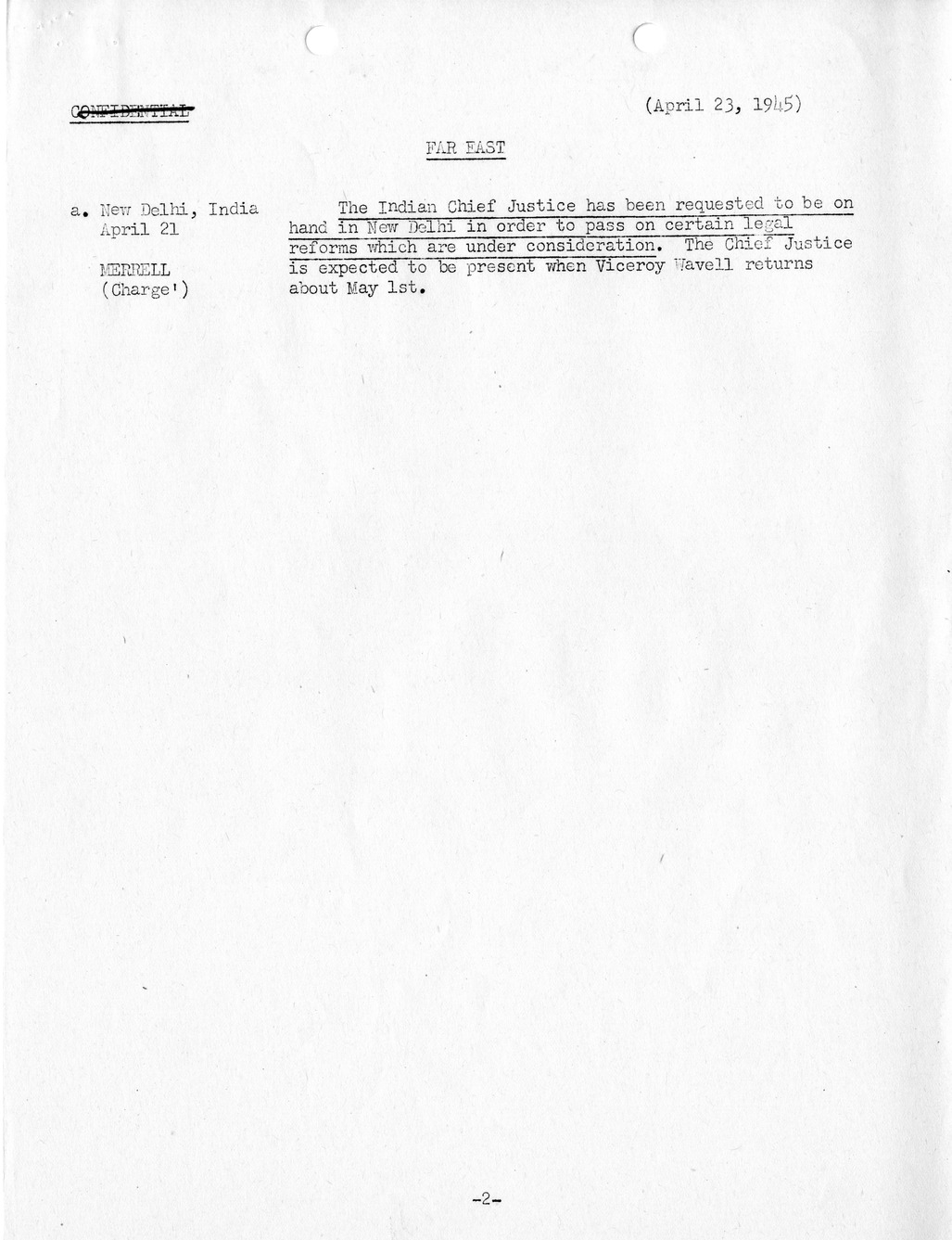 Brief of Telegrams of the Department of State Prepared by Division of Naval Intelligence