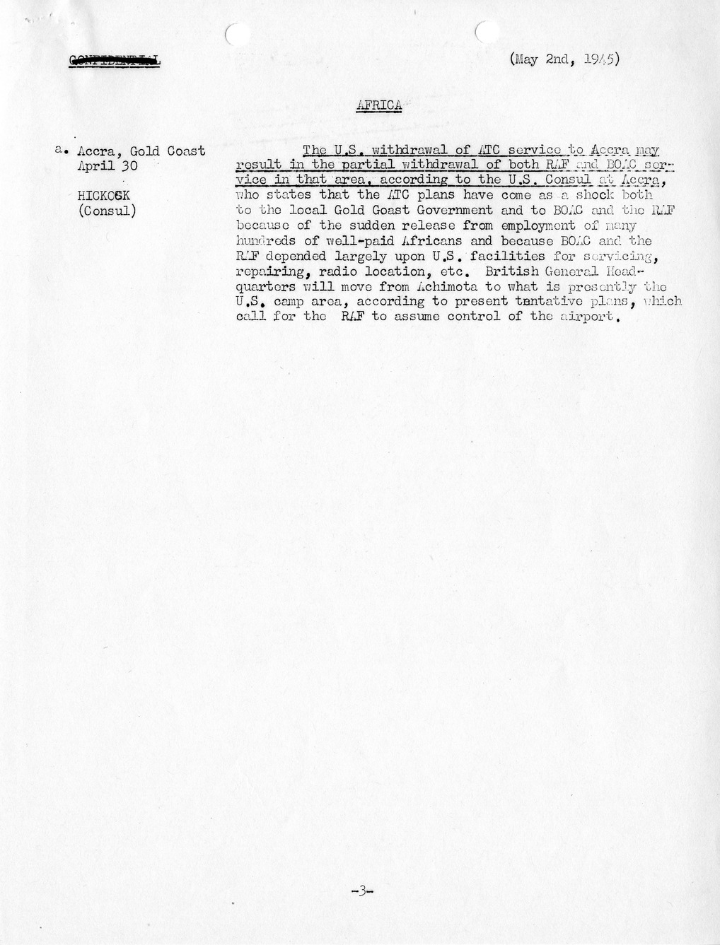 Brief of Telegrams of the Department of State Prepared by Division of Naval Intelligence