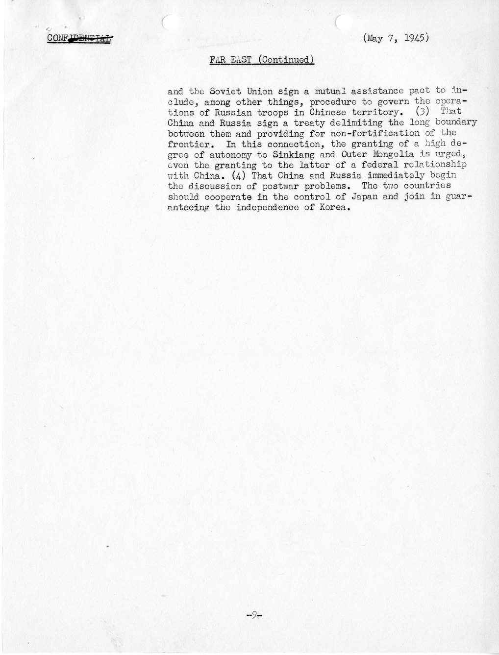 Brief of Telegrams of the Department of State Prepared by Division of Naval Intelligence