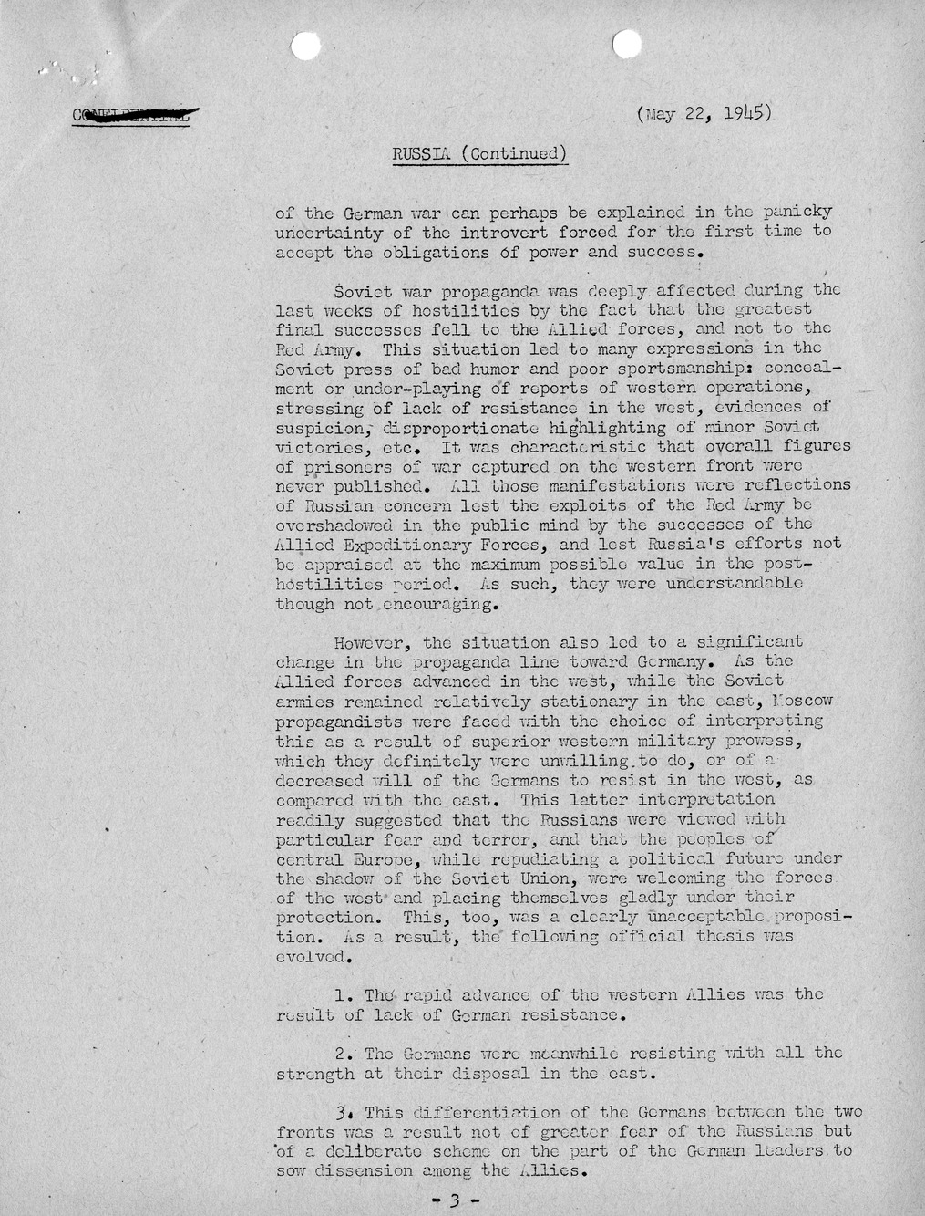 Brief of Telegrams of the Department of State Prepared by Division of Naval Intelligence
