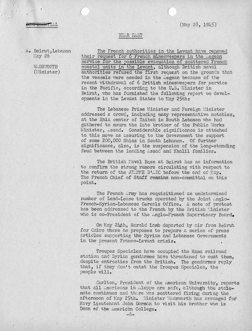 Brief of Telegrams of the Department of State Prepared by Division of Naval Intelligence