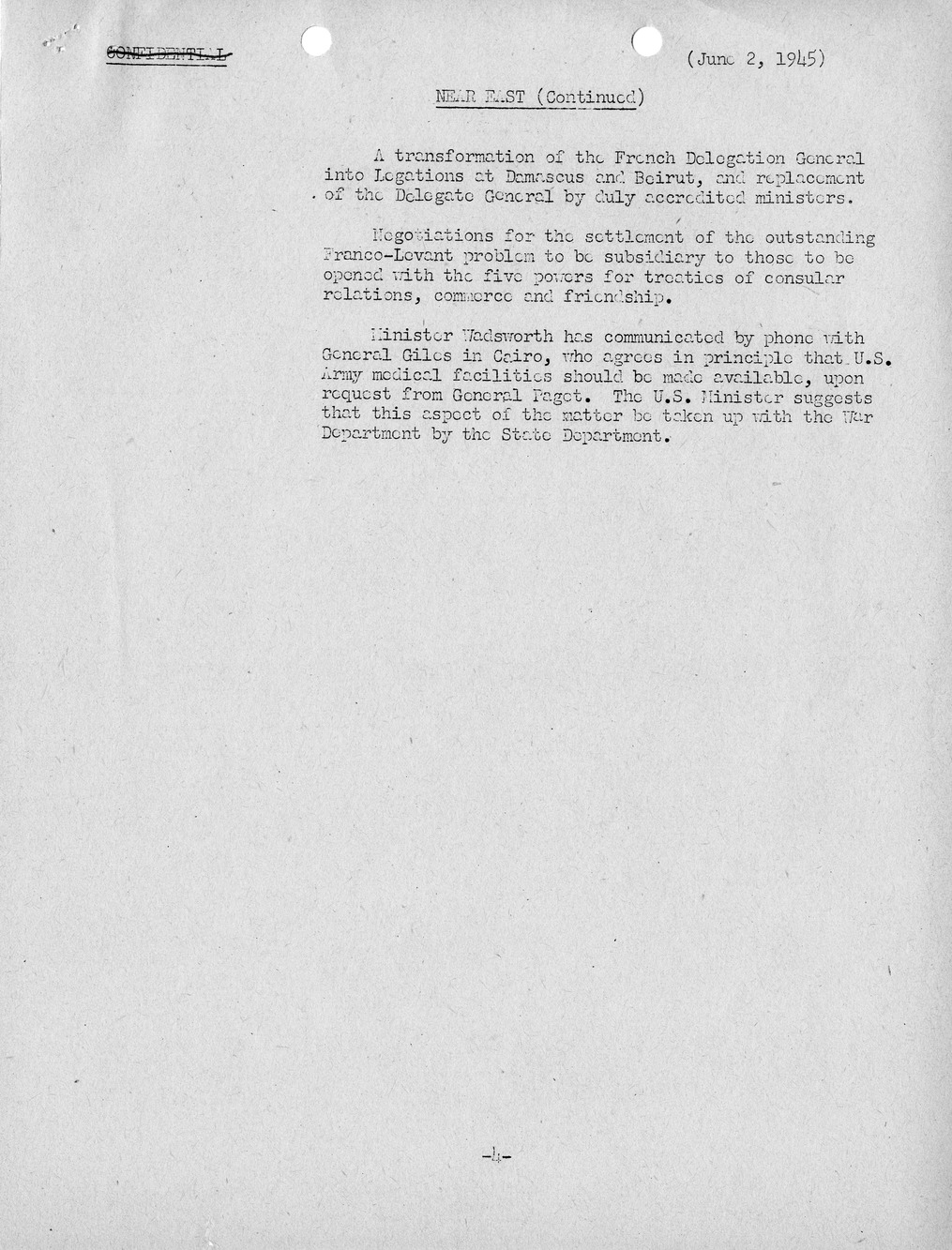 Brief of Telegrams of the Department of State Prepared by Division of Naval Intelligence