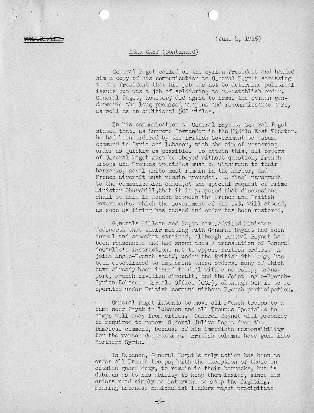Brief of Telegrams of the Department of State Prepared by Division of Naval Intelligence
