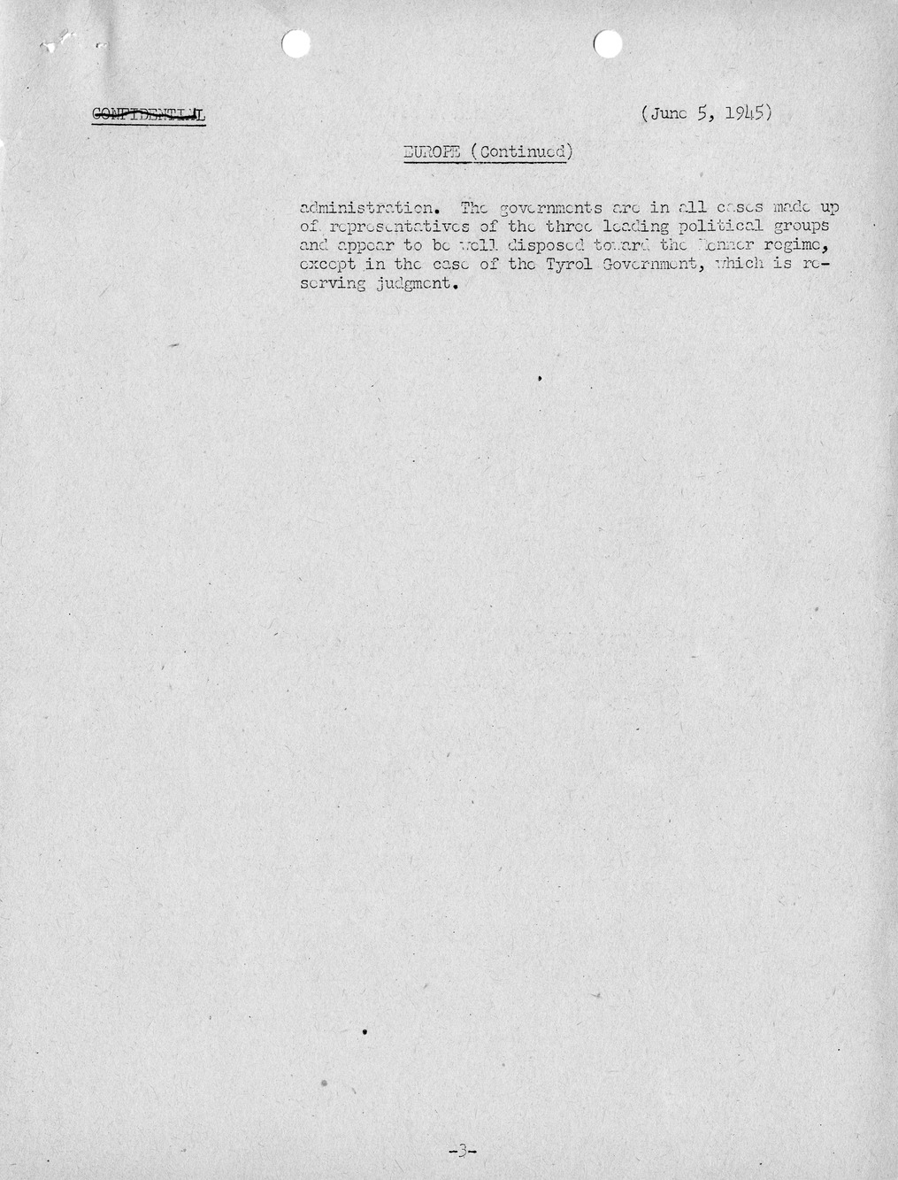 Brief of Telegrams of the Department of State Prepared by Division of Naval Intelligence
