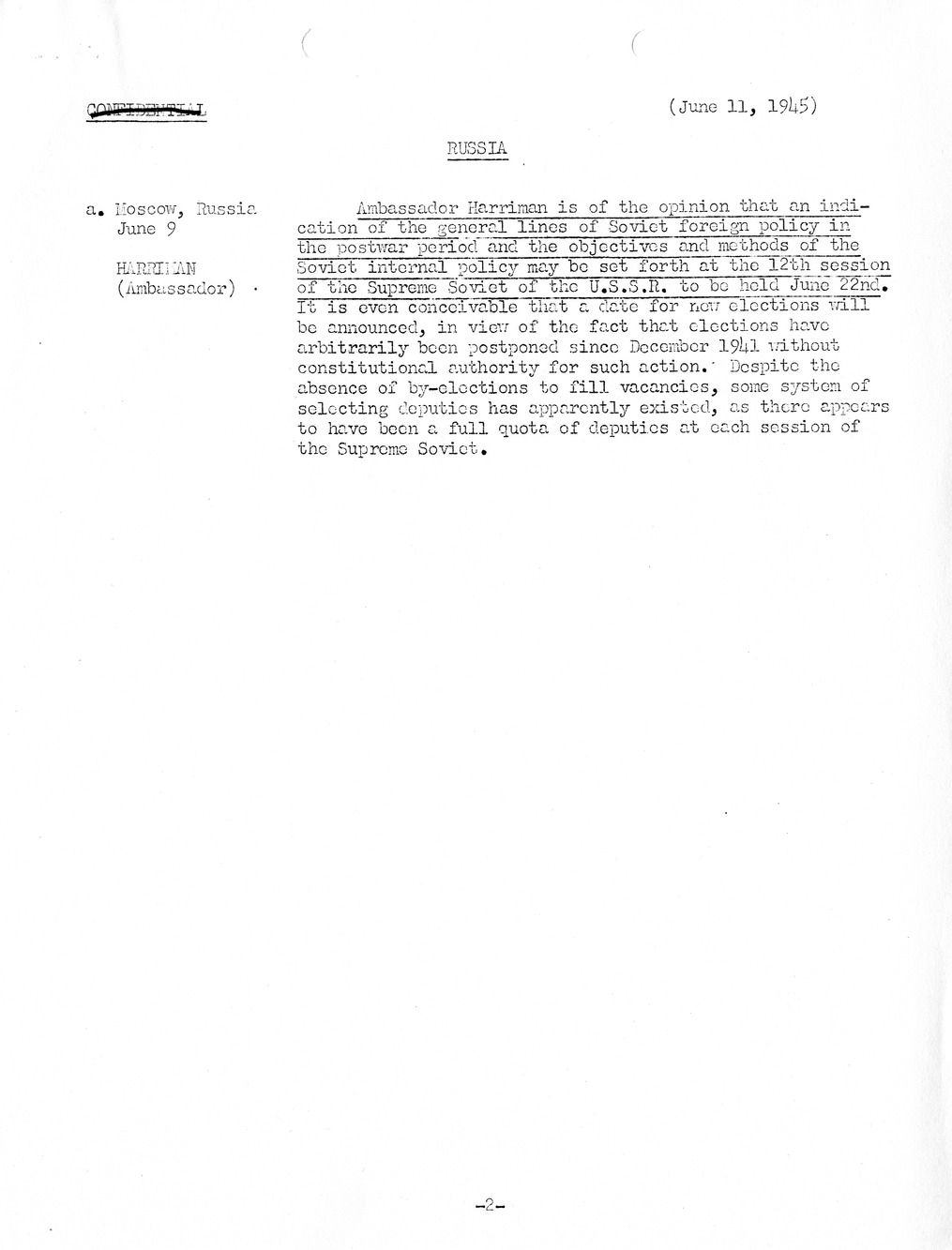 Brief of Telegrams of the Department of State Prepared by Division of Naval Intelligence