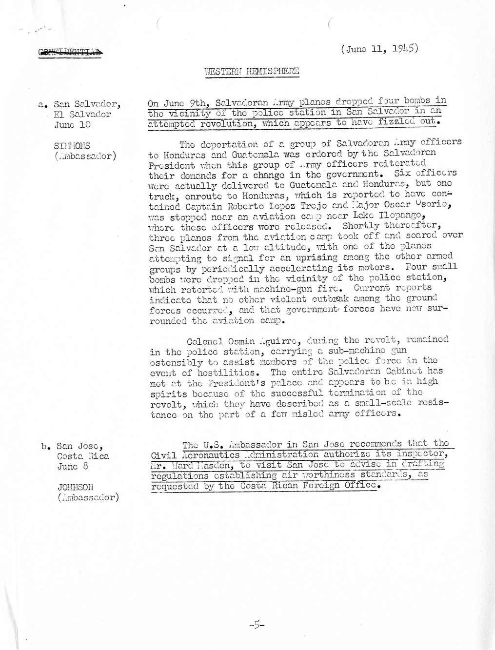 Brief of Telegrams of the Department of State Prepared by Division of Naval Intelligence