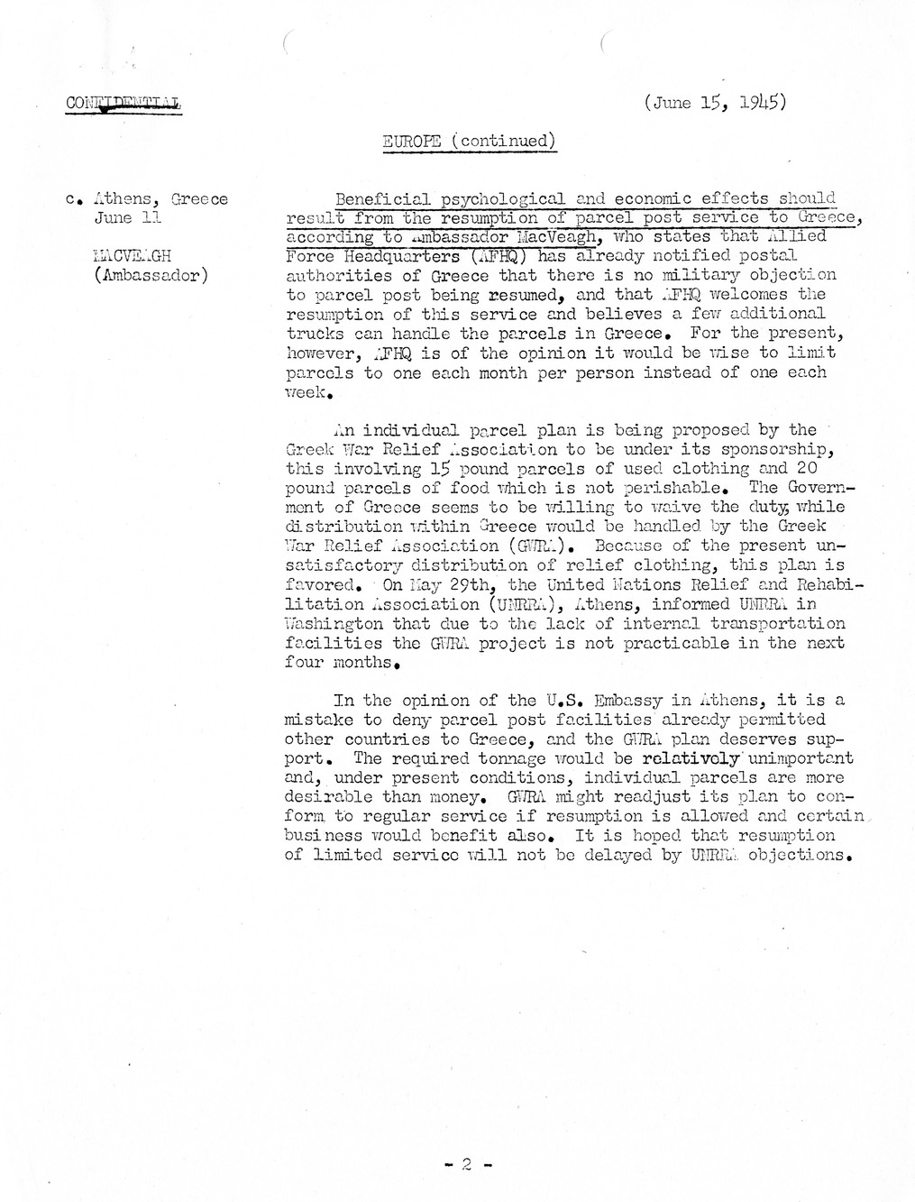 Brief of Telegrams of the Department of State Prepared by Division of Naval Intelligence