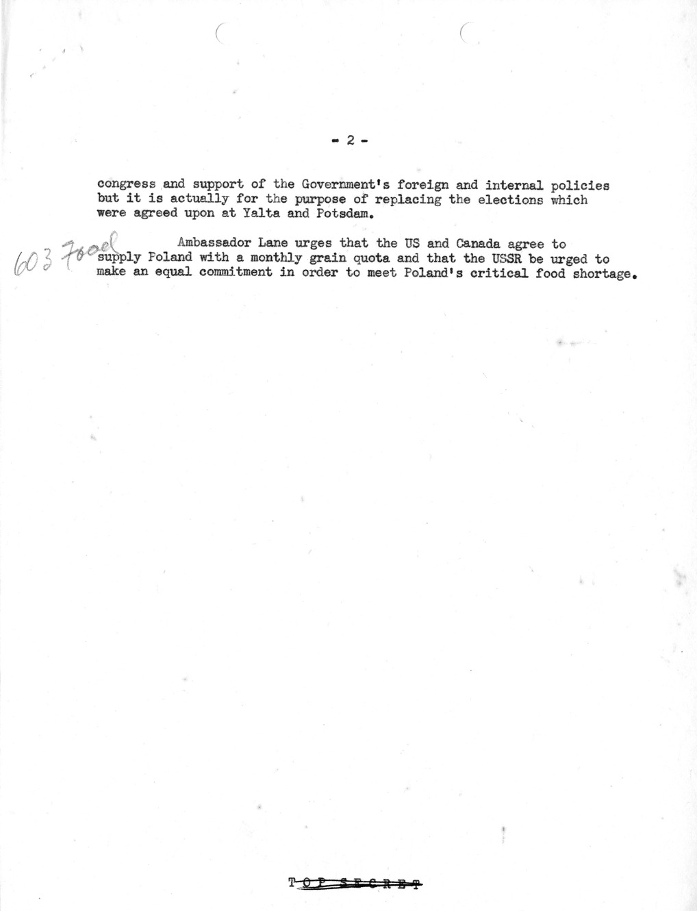 Memoranudm, Department of State Summary of Telegrams
