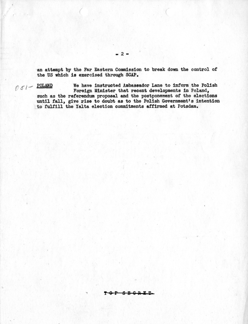 Memorandum, Department of State Summary of Telegrams