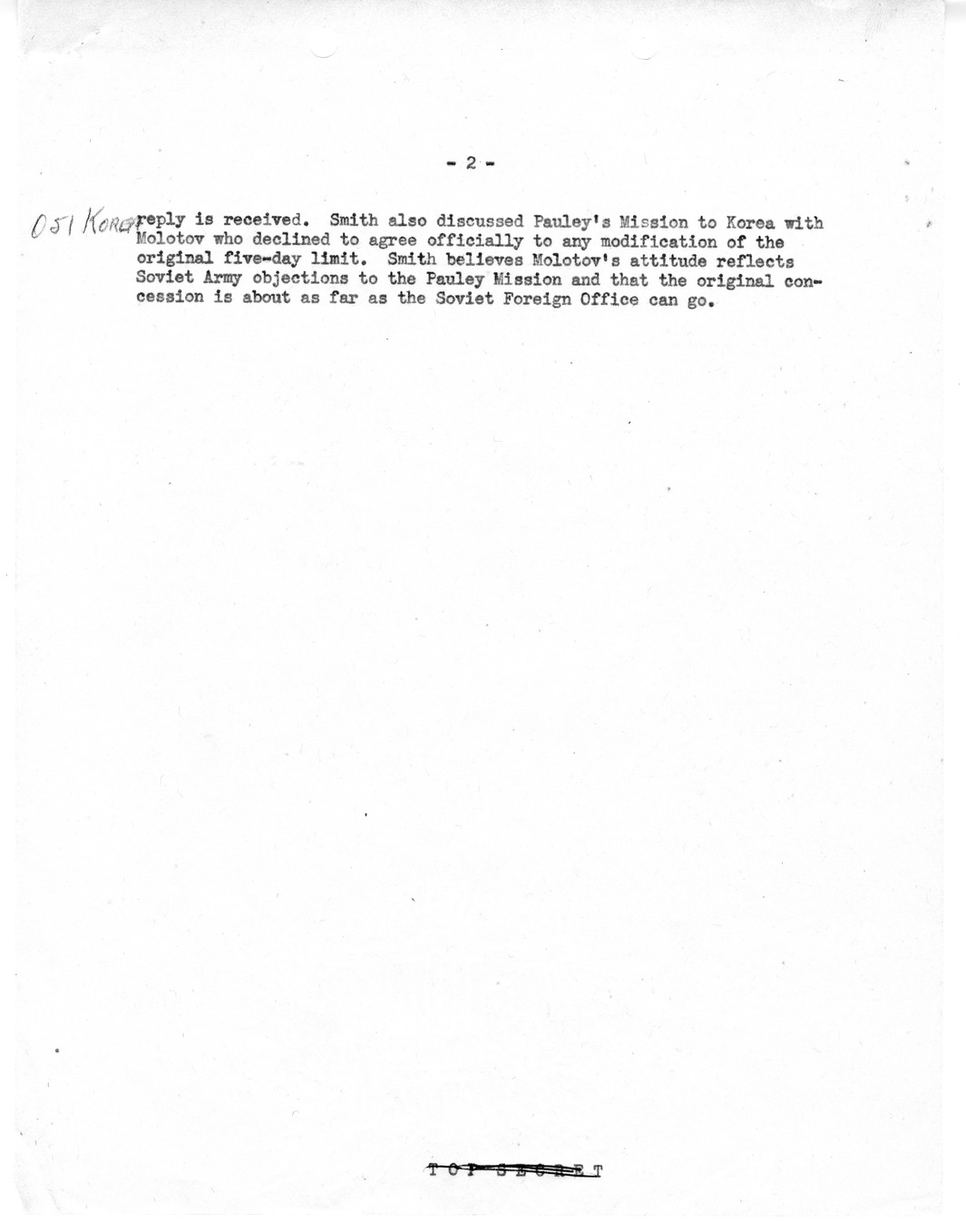 Memorandum, Department of State Summary of Telegrams