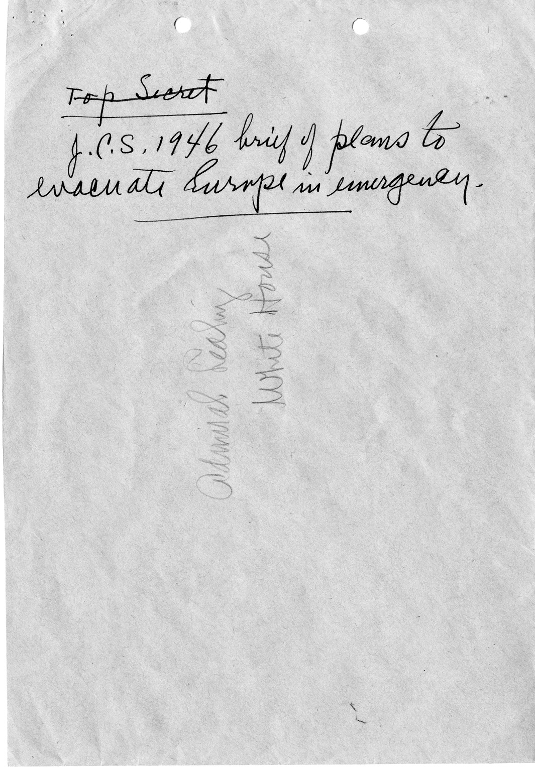 Memorandum from The Joint Chiefs of Staff to President Harry S. Truman