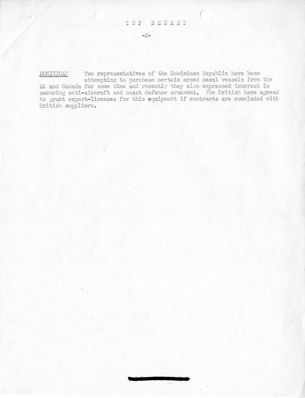 Memorandum, Department of State Summary of Telegrams