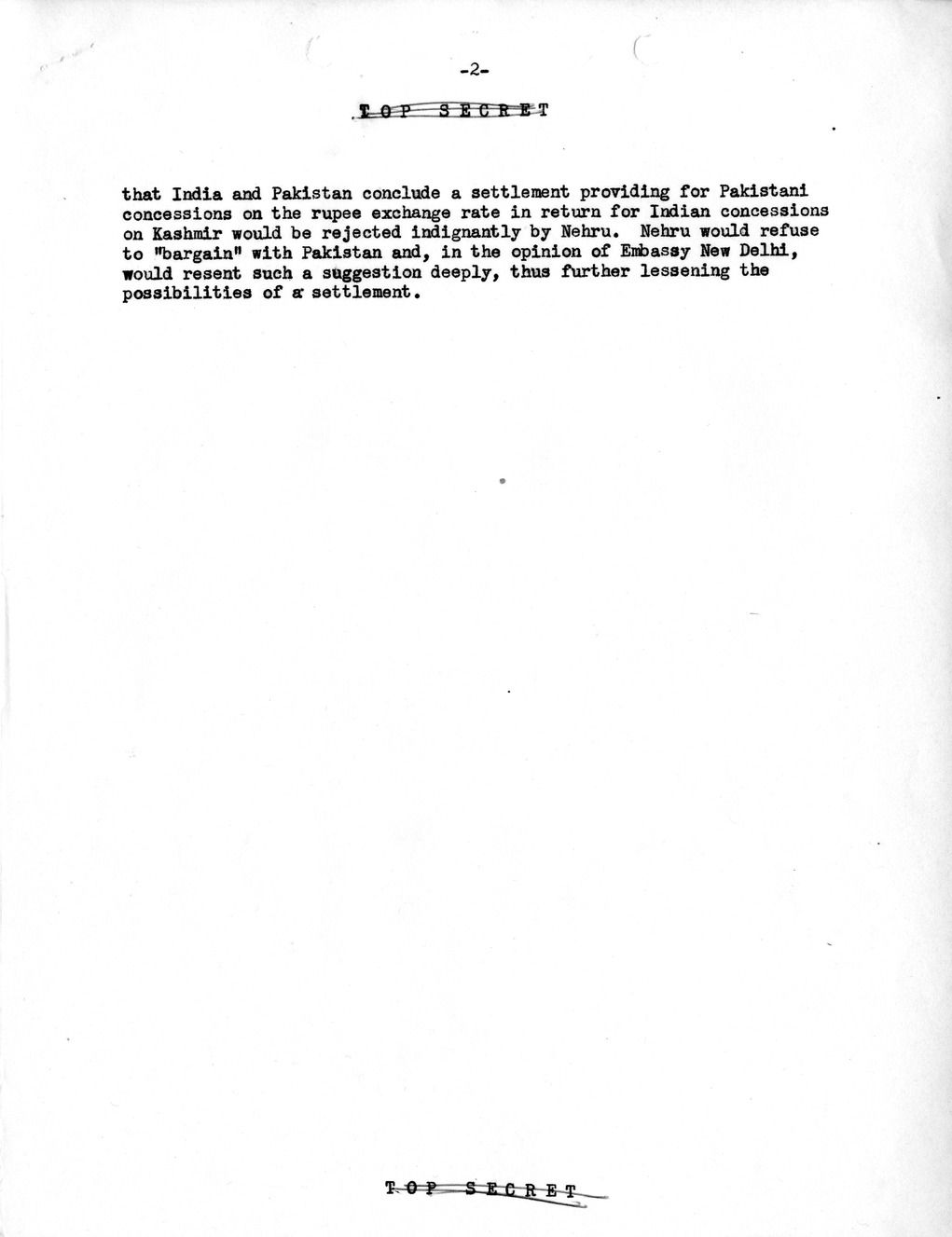 Memorandum, State Department Summary of Telegrams