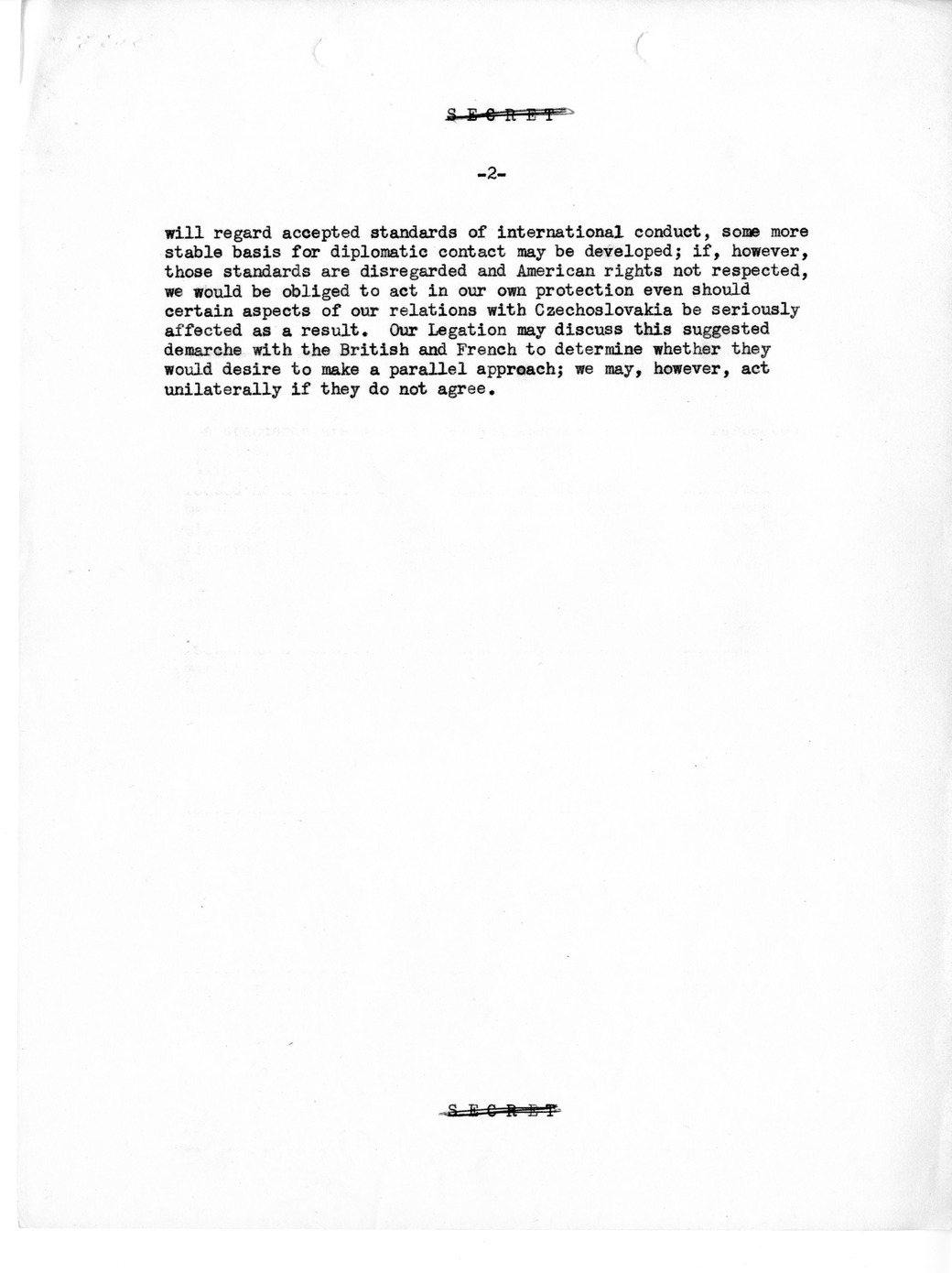 Memorandum, Department of State Summary of Telegrams