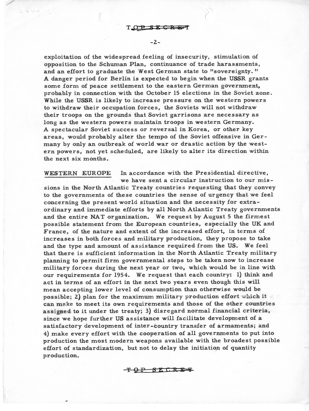 Memorandum, Department of State Summary of Telegrams