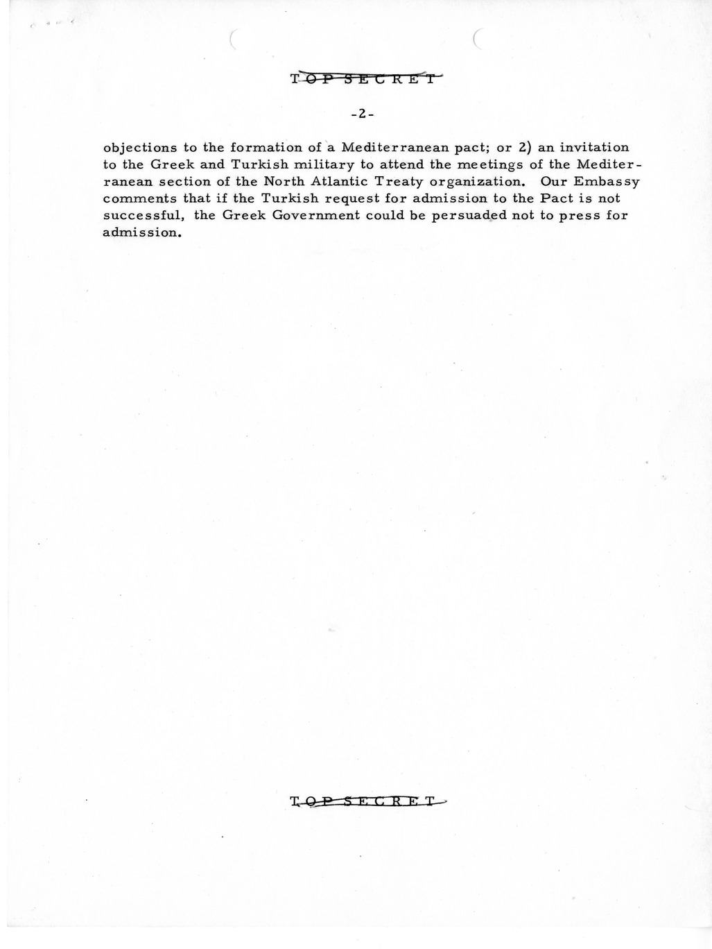 Memorandum, Department of State Summary of Telegrams