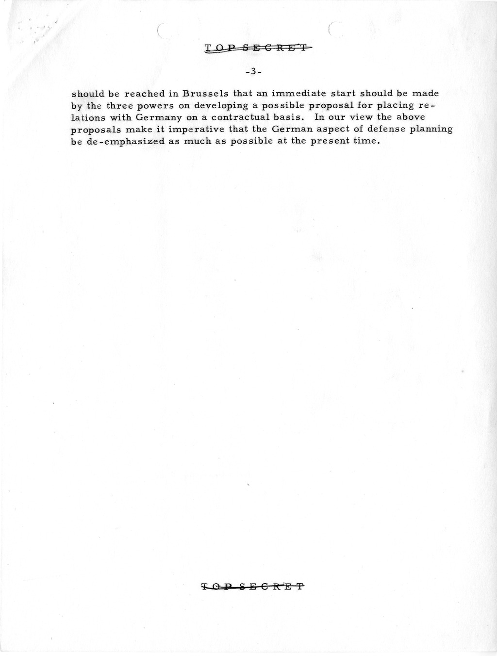 Memorandum, Department of State Summary of Telegrams