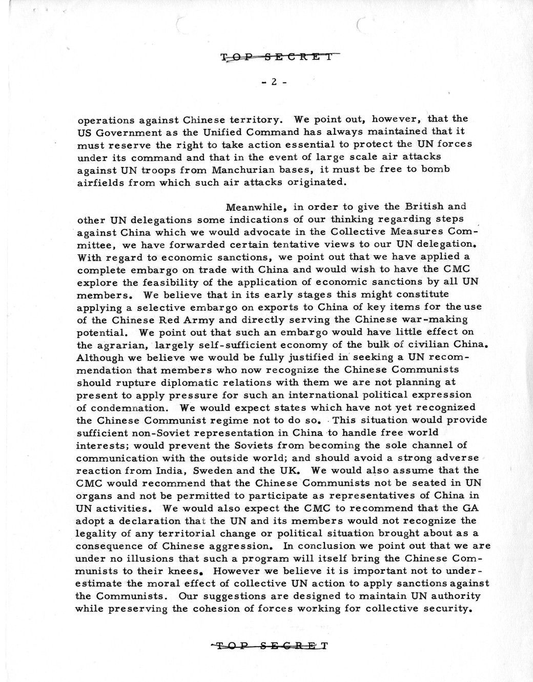 Memorandum, State Department Summary of Telegrams