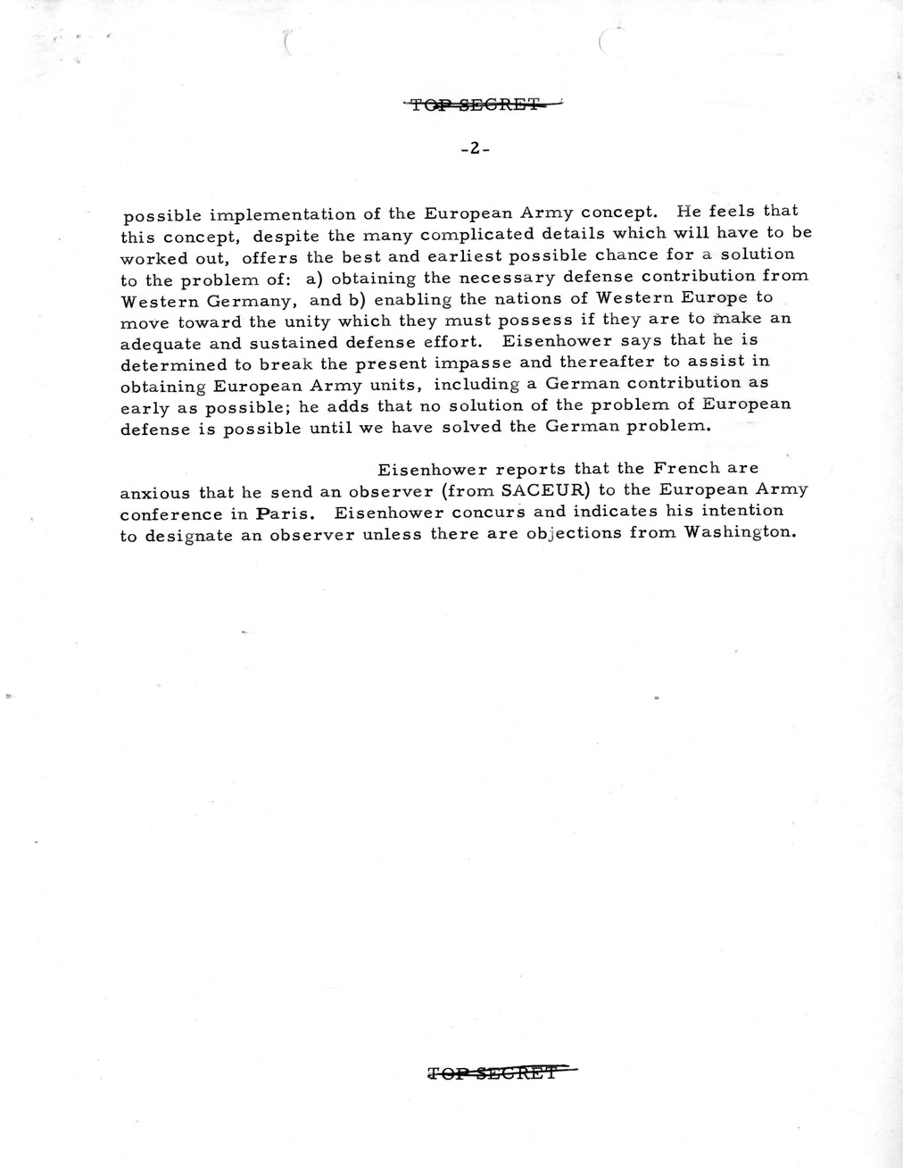 Memorandum, State Department Summary of Telegrams