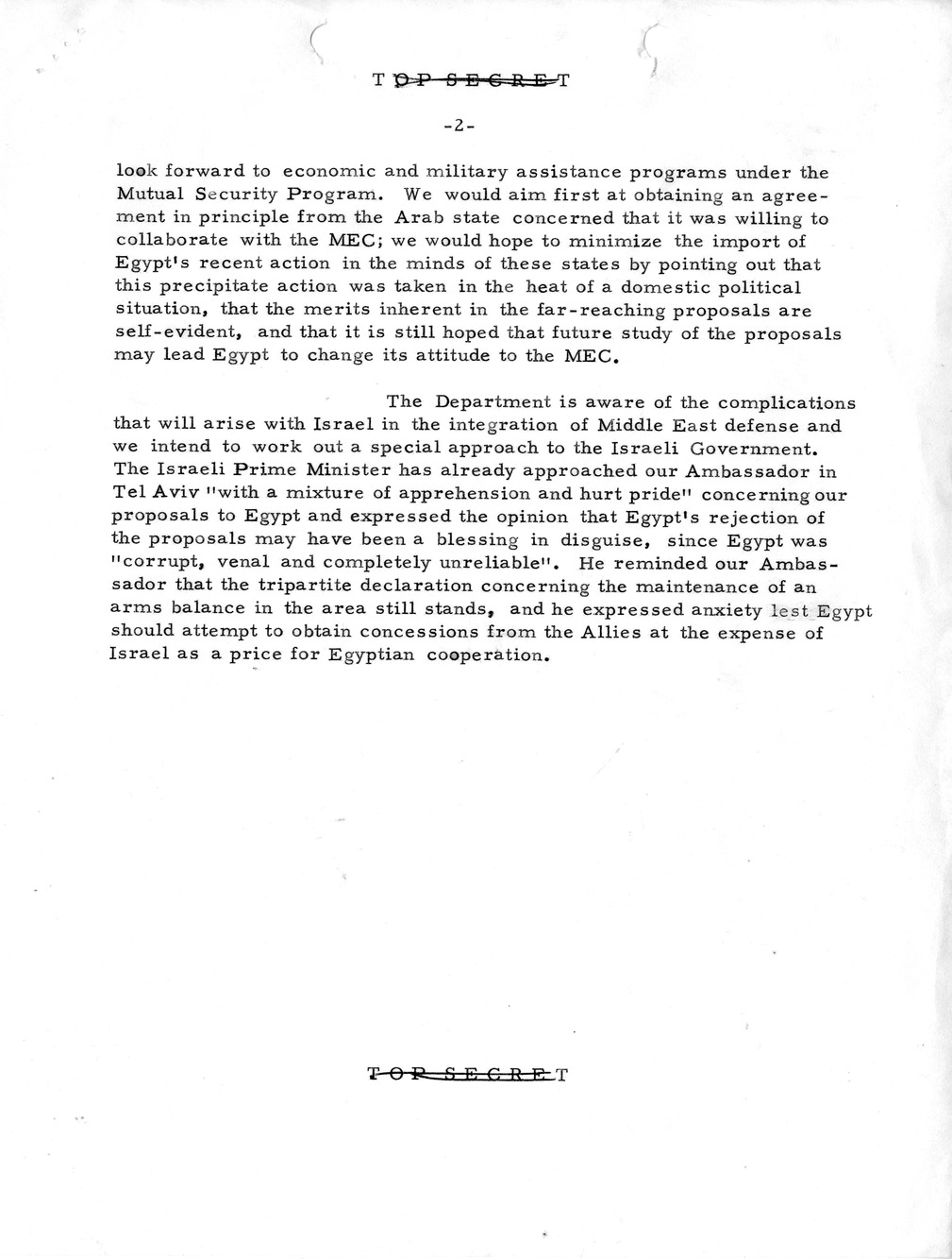 Memorandum, State Department Summary of Telegrams