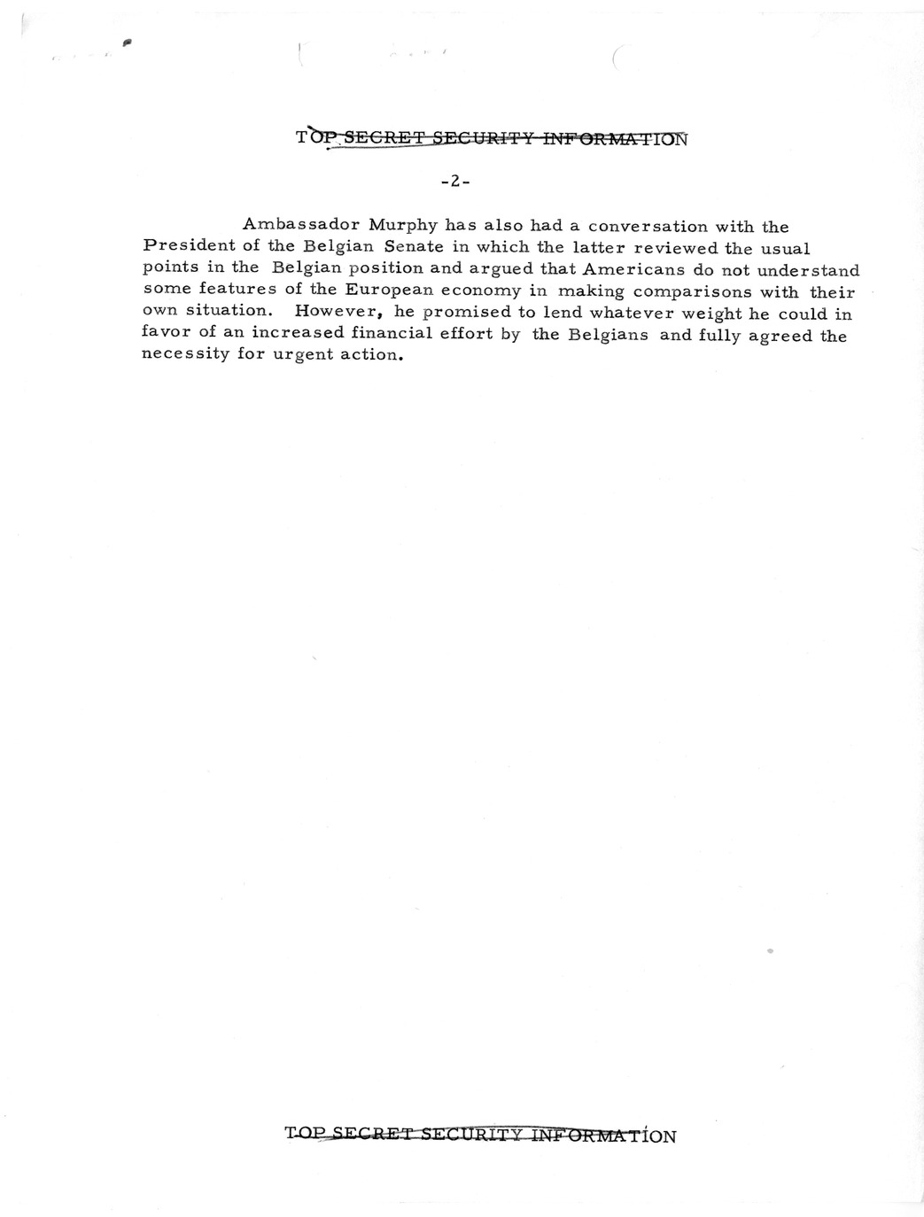 Memorandum, State Department Summary of Telegrams