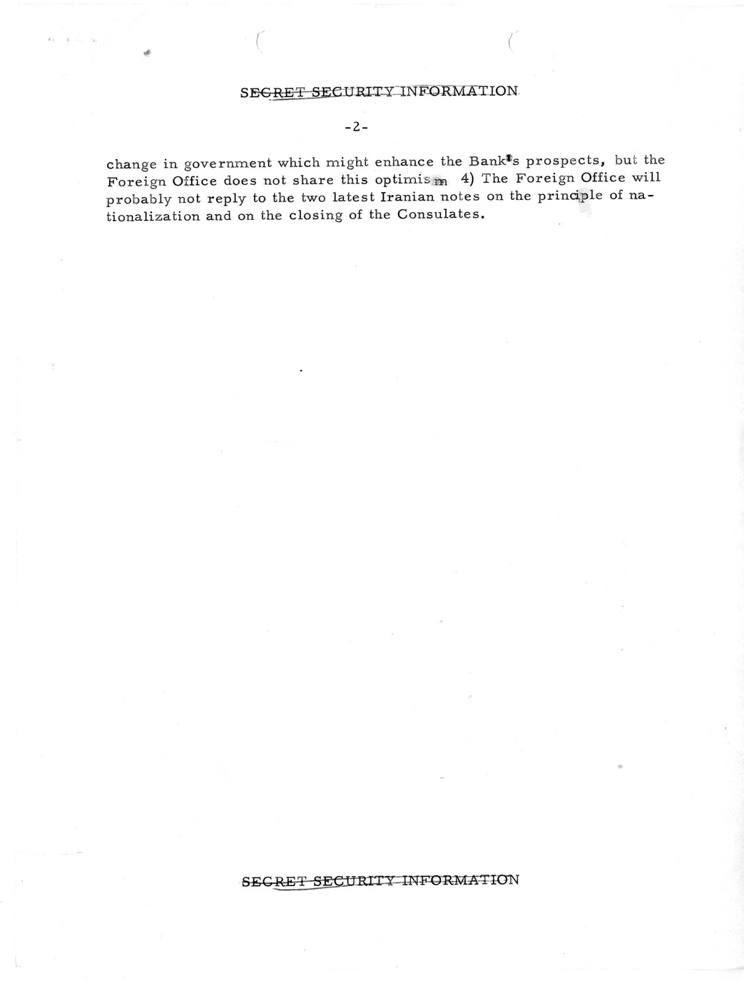 Memorandum, State Department Summary of Telegrams