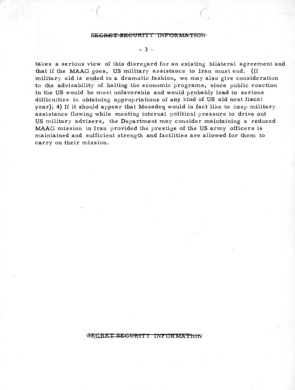 Memorandum, State Department Summary of Telegrams