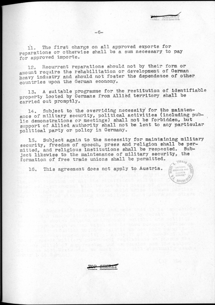 Policy Toward Germany