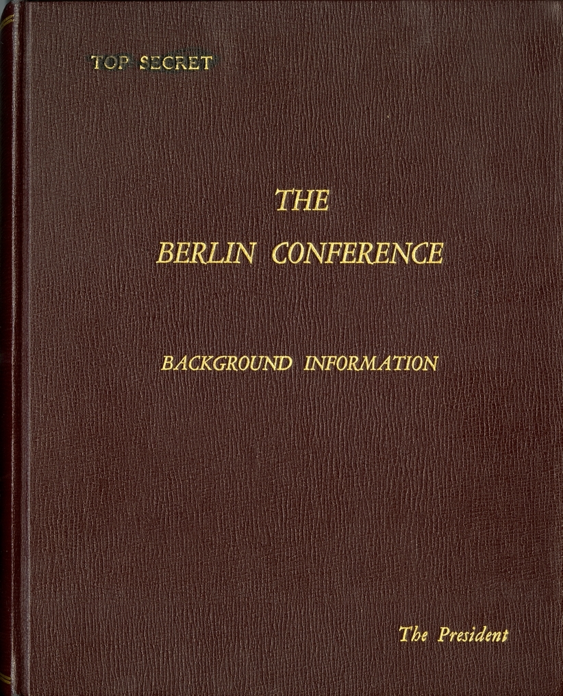 The Berlin Conference Background Information: Cover and Table of Contents