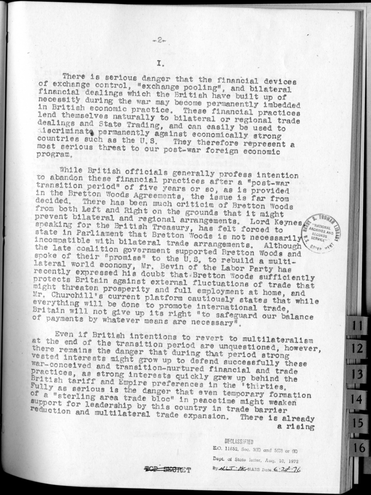 The Need for Discussions with the British on Post V-J Day Financial Arrangements