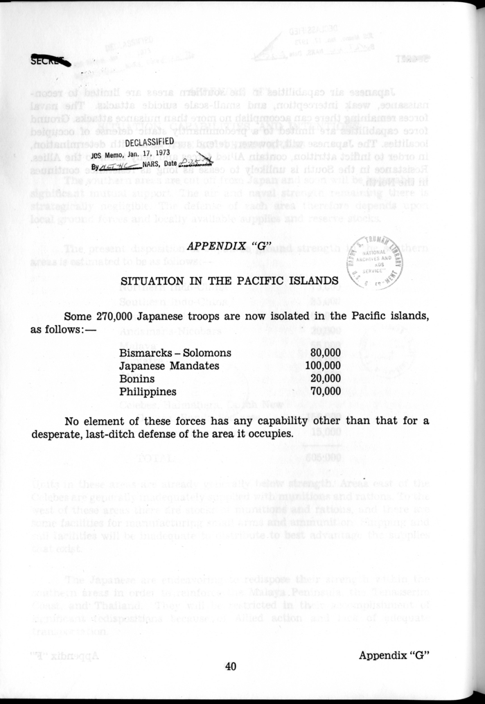 C.C.S. 643/3 - Estimate of the Enemy Situation