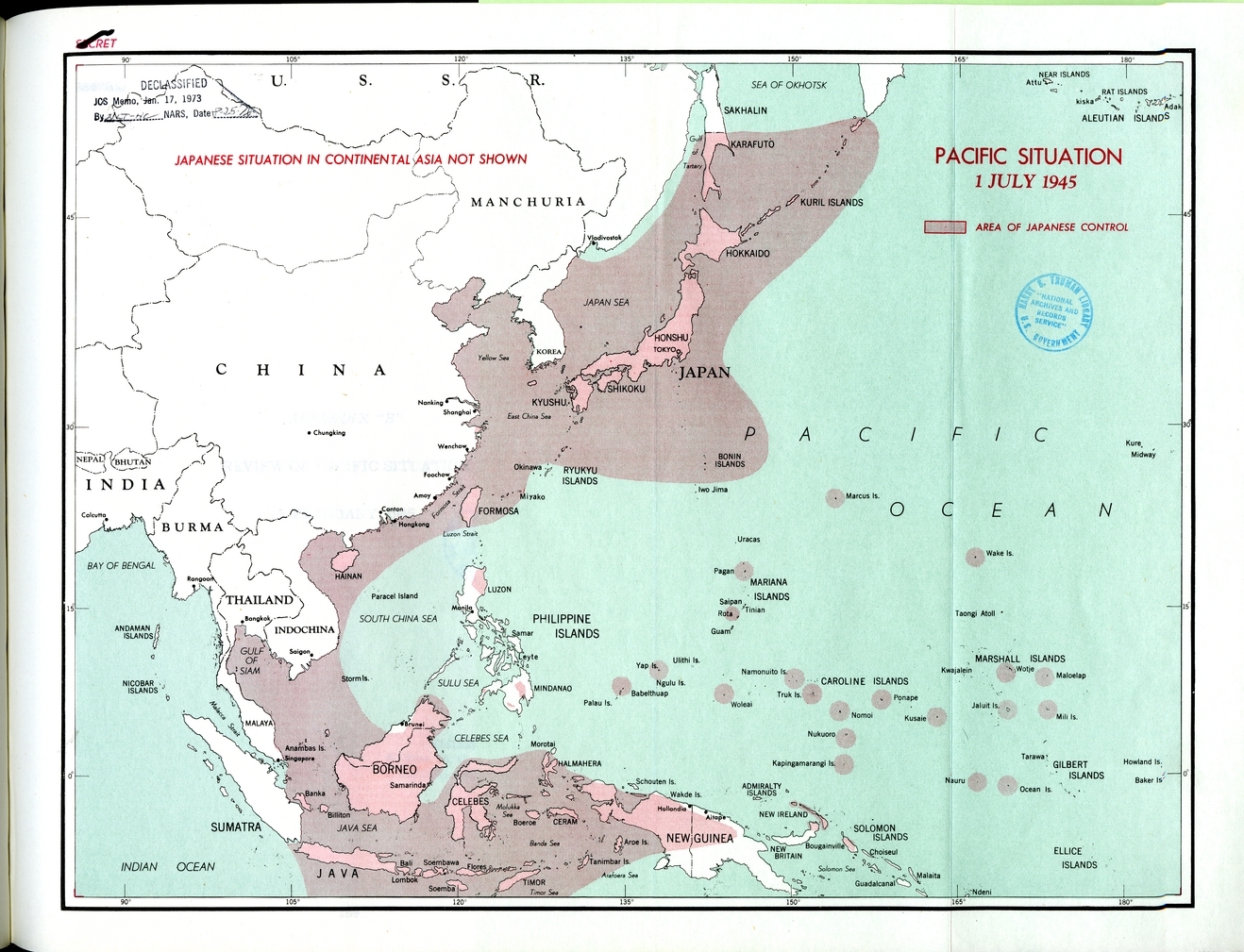 C.C.S. 893 - General Progress Report on Recent Operations in the Pacific