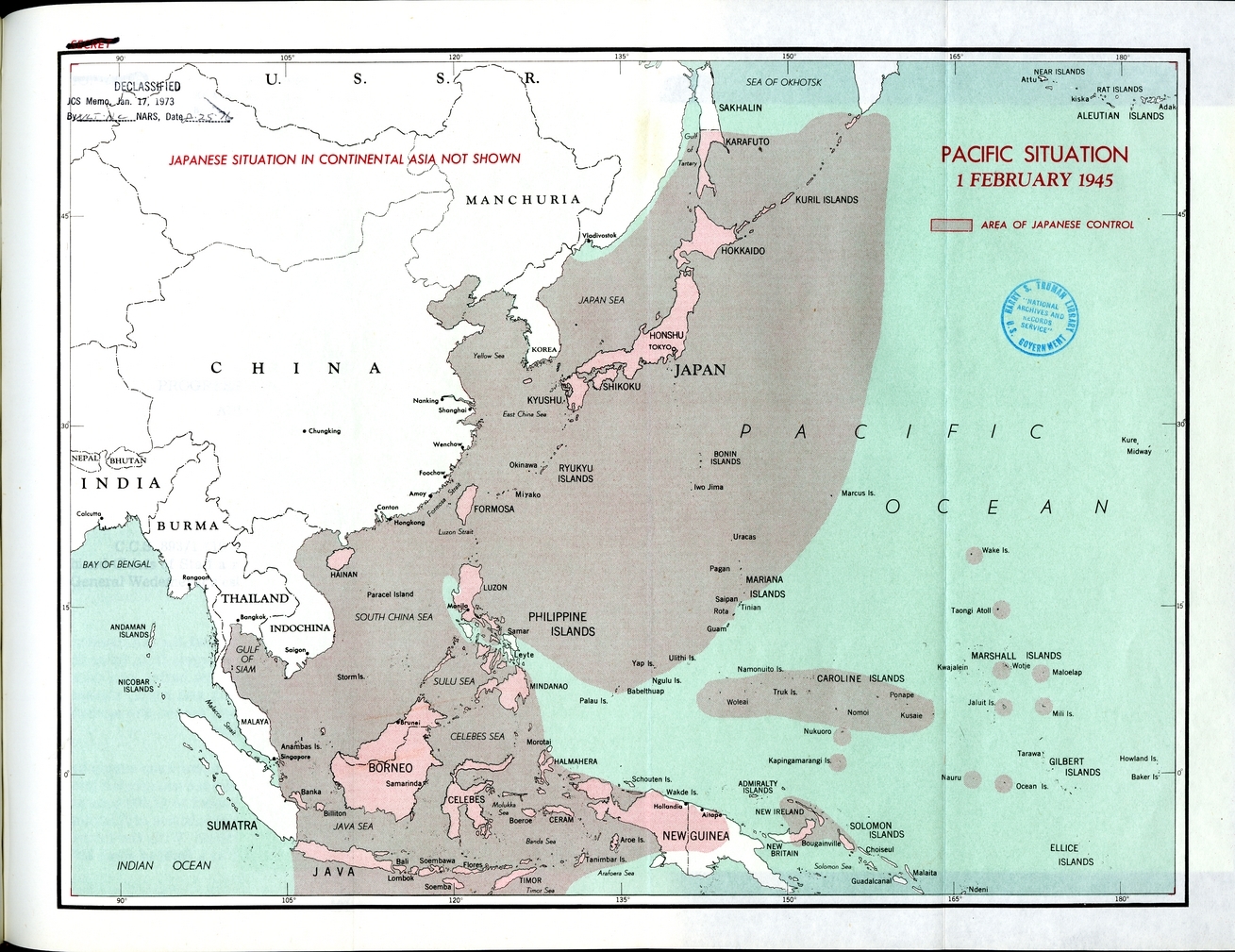 C.C.S. 893 - General Progress Report on Recent Operations in the Pacific