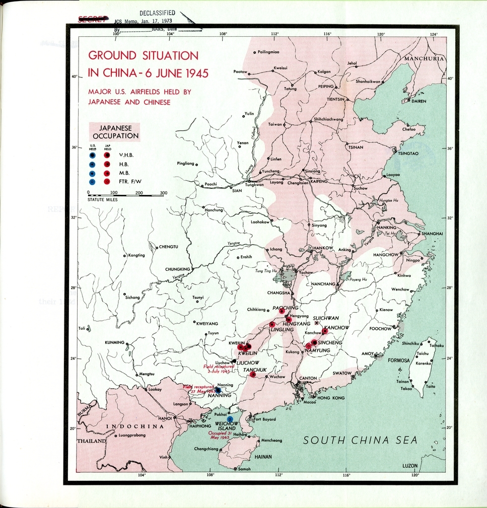 C.C.S. 893/1 - Progress Report on Operations in China, April 1944 Through June 1945