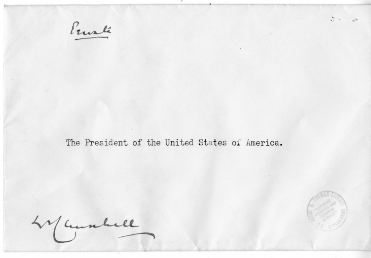Letter from Sir Winston Churchill to President Harry S. Truman