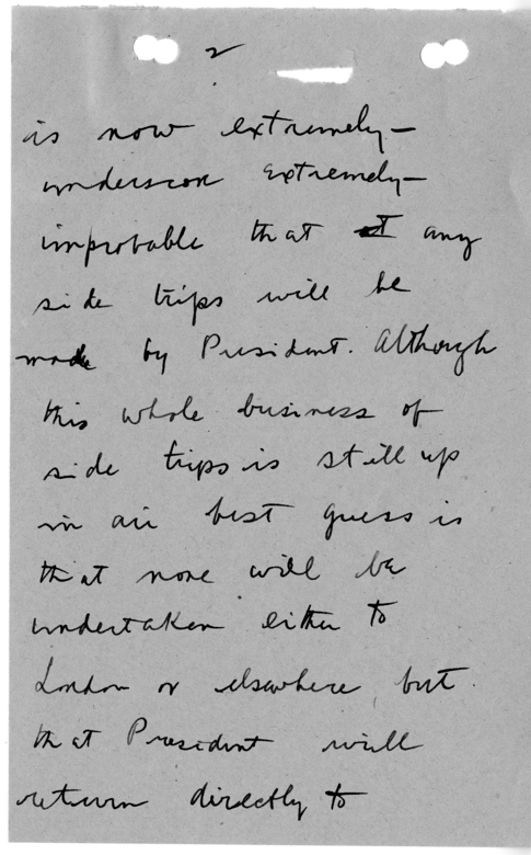 Handwritten Note from Charles Ross to Eben Ayers