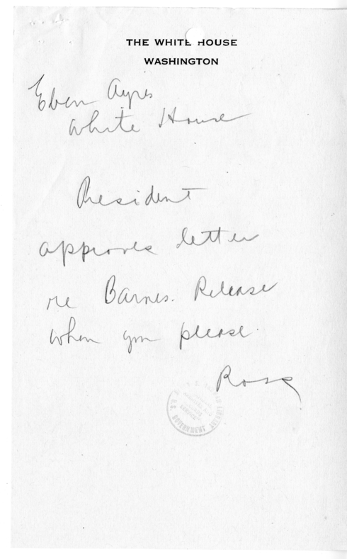 Telegram from Charles Ross to Eben Ayers [28]