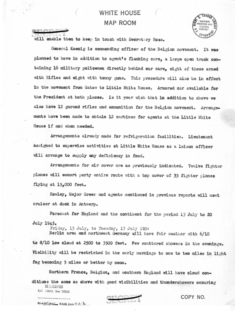 Telegram from James J. Rowley to George C. Drescher [NR 3]