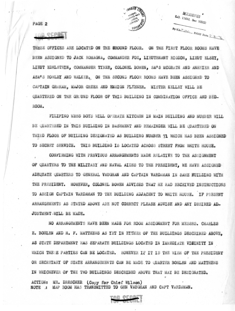 Memorandum from James J. Rowley and Colonel Bowen to George C. Drescher