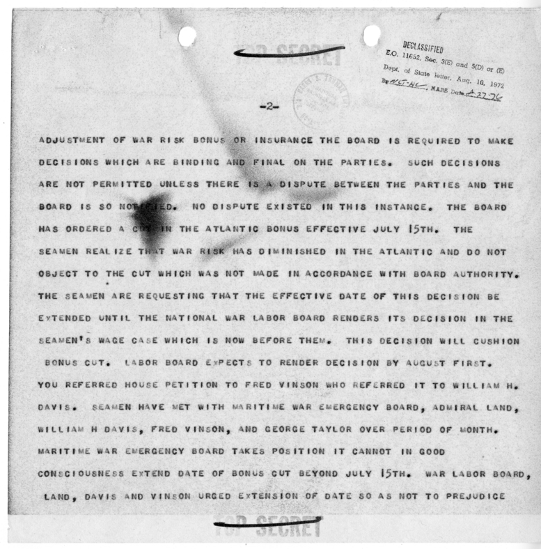 Memorandum from Judge Samuel Rosenman to President Harry S. Truman [MR-OUT-144]