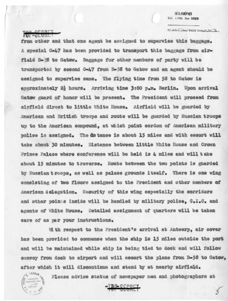 Telegram from James J. Rowley to George C. Drescher [NR 101]